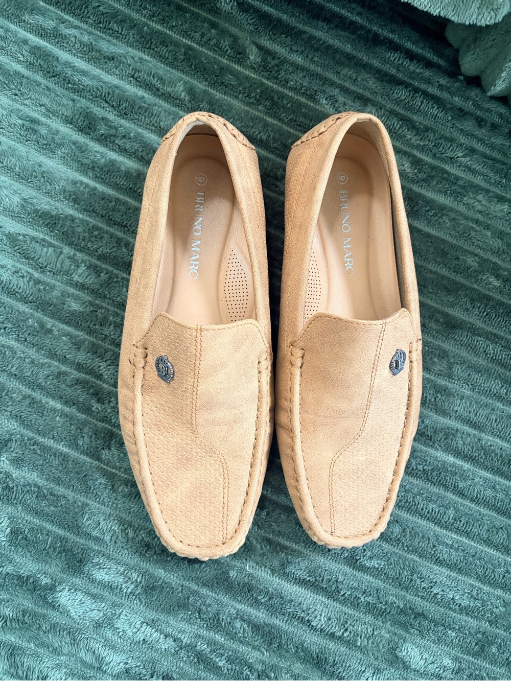 Bruno Marc, Men’s Tan Suede Loafers Size 9